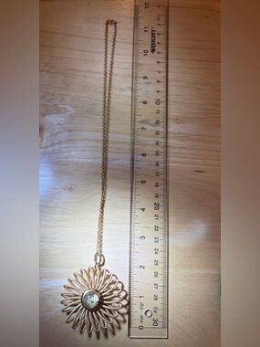 Vintage Gold West Germany Flamingo Pendant Necklace
